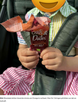 Veganska energibars - Ett barn testar Moonvalleys veganska energibar