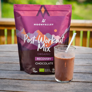 vegansk post-workout mix choklad