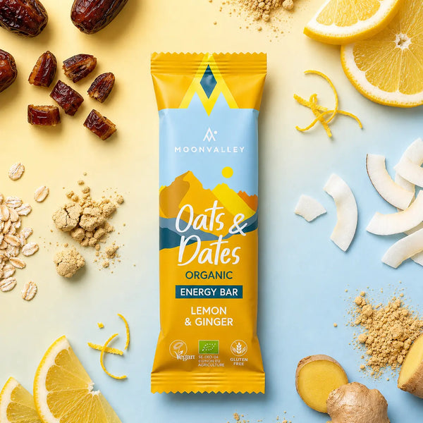 Organic Energibars Oats & Dates Citron & Ingefära 12-pack