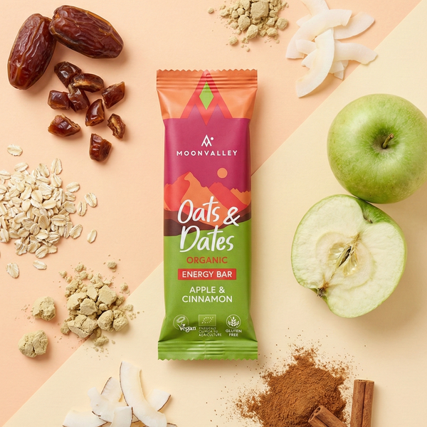 Veganska Energibars Havre & Dadlar Äpple & Kanel 12-pack