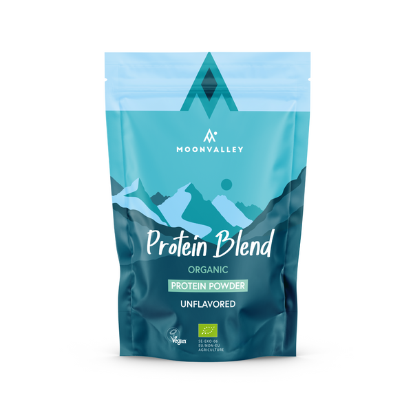 Moonvalley Organic Protein Blend 750g, ekologiskt och veganskt proteinpulver.